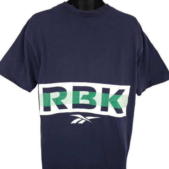 Vintage Other - Vintage Reebok T Shirt Mens Size Large Blue 90s Mega Logo Streetwear